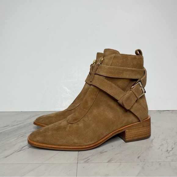 New! Linea Paolo Tan Wraparound Strap Bootie 6 1/2 M - Picture 14 of 14